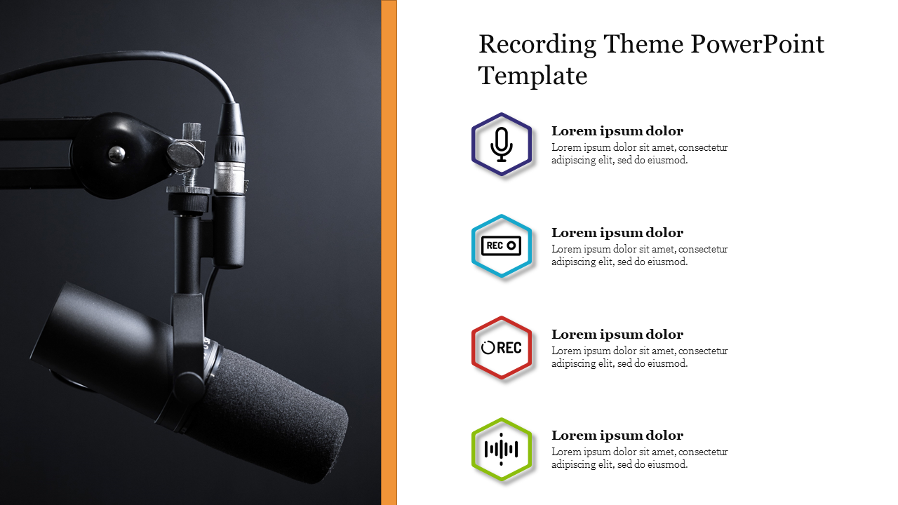 Recording Theme PowerPoint Template